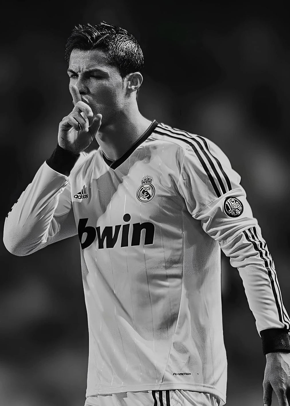 Póster Cristiano Blanco y Negro