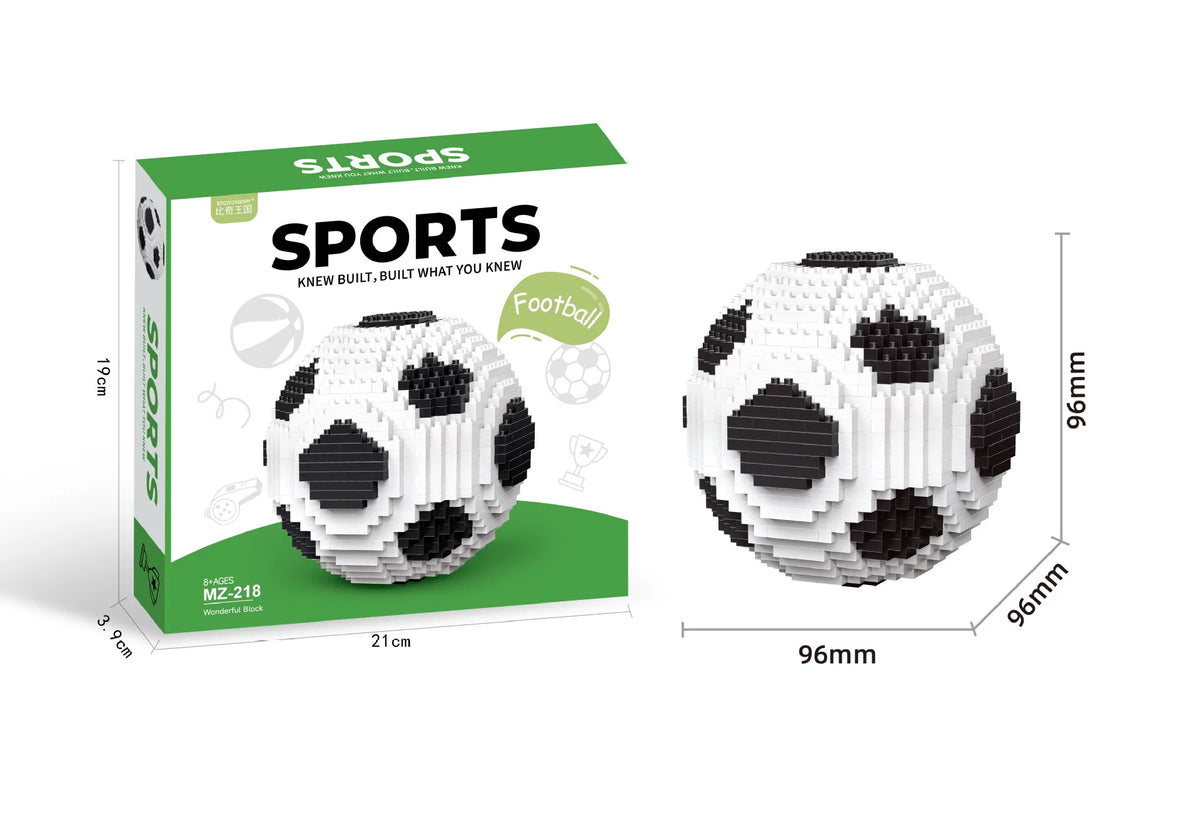 Trofeo de fútbol de microbloques para montar