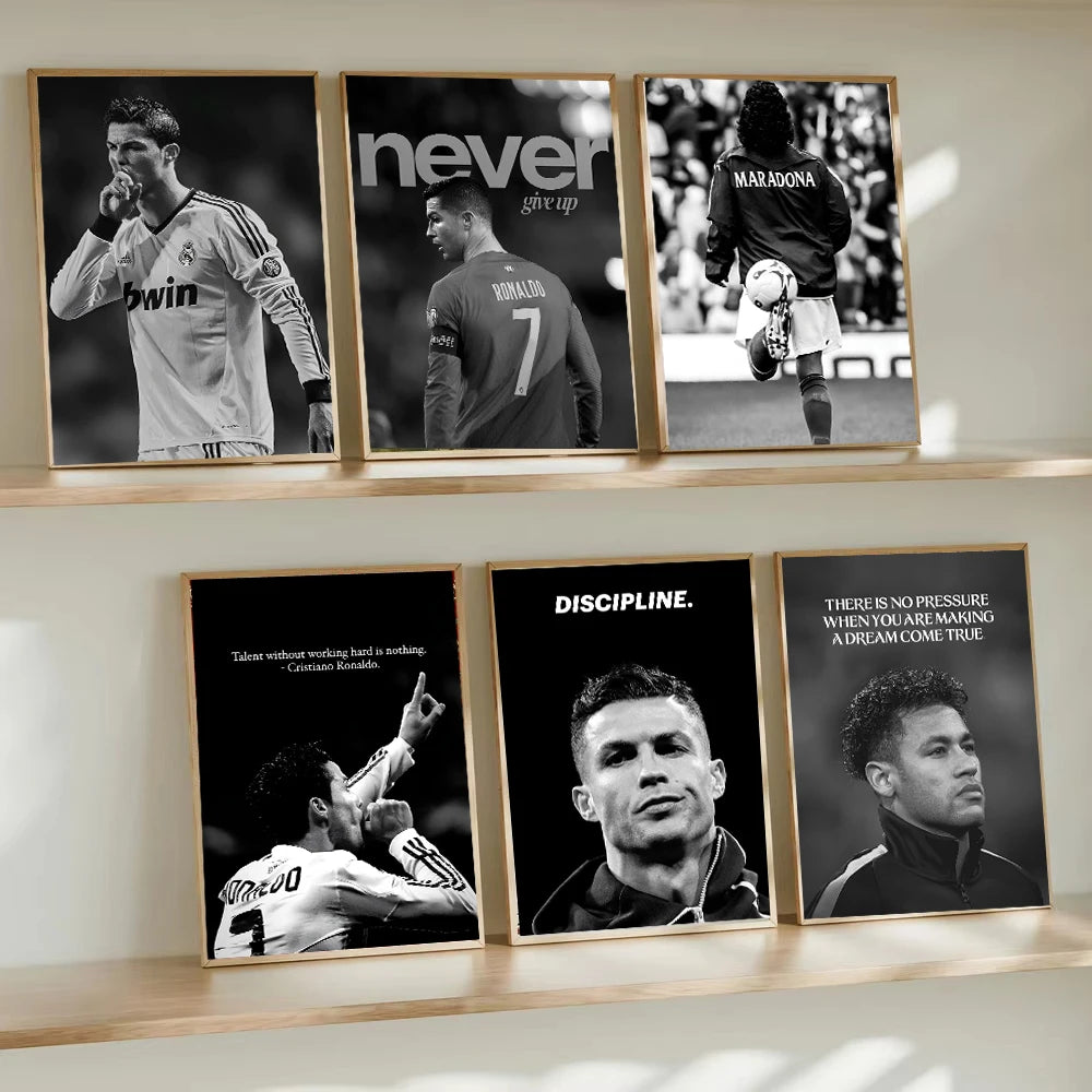 Póster Cristiano Blanco y Negro