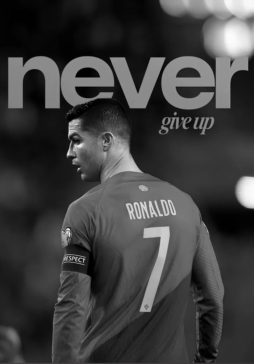 Póster Cristiano Blanco y Negro