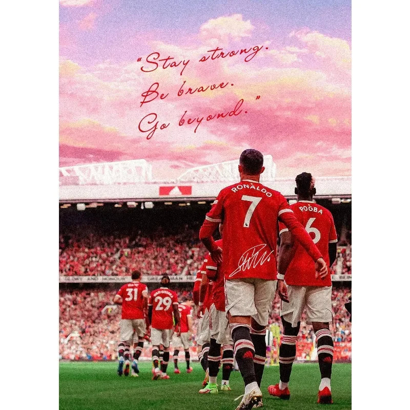 Footballer Portrait Poster