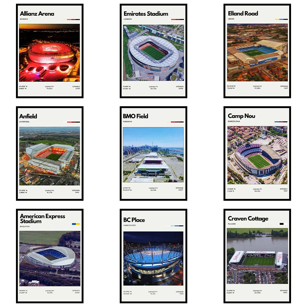 Póster Estadios de Fútbol