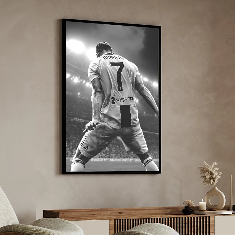 Póster Cristiano Blanco y Negro