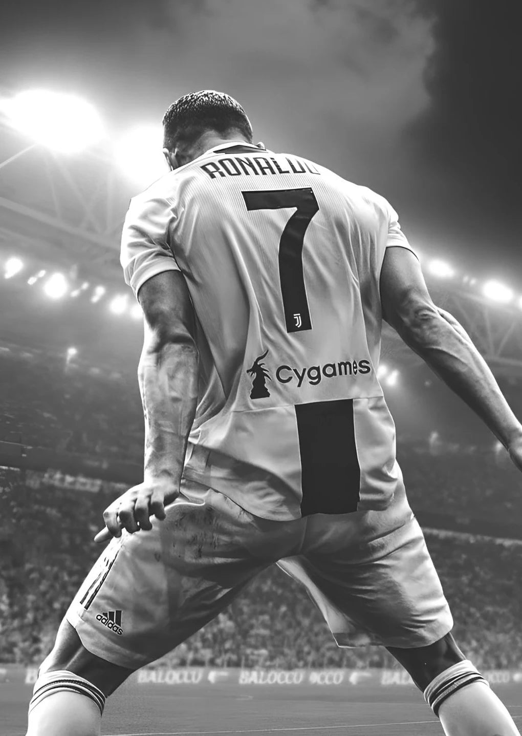 Póster Cristiano Blanco y Negro