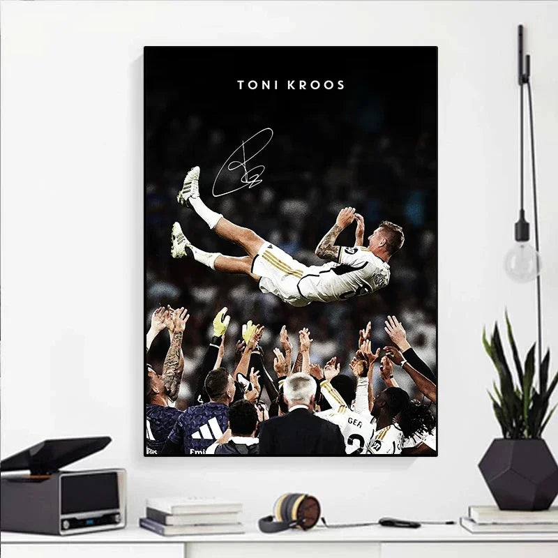 Footballer Portrait Poster