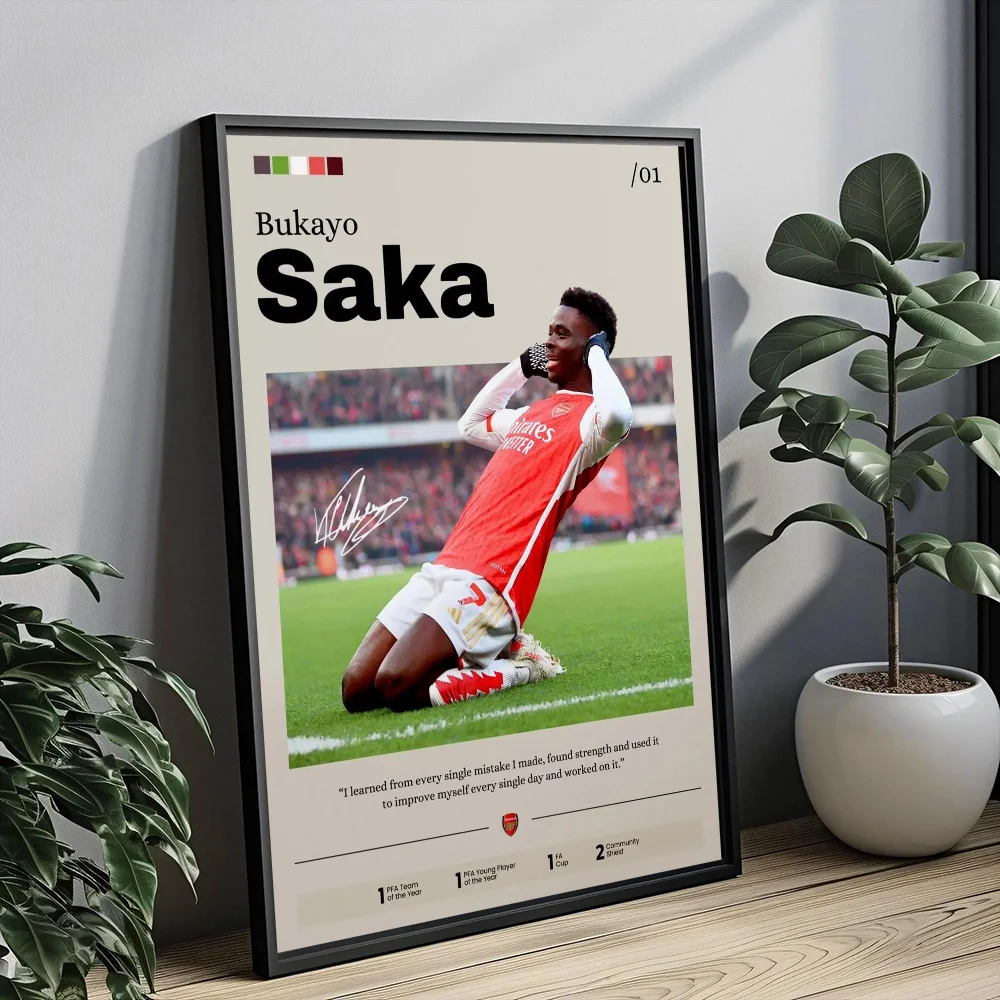 Modrić, Saka and Drogba poster