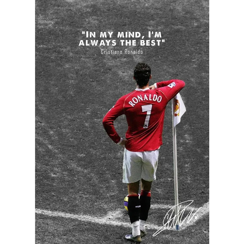 Footballer Portrait Poster