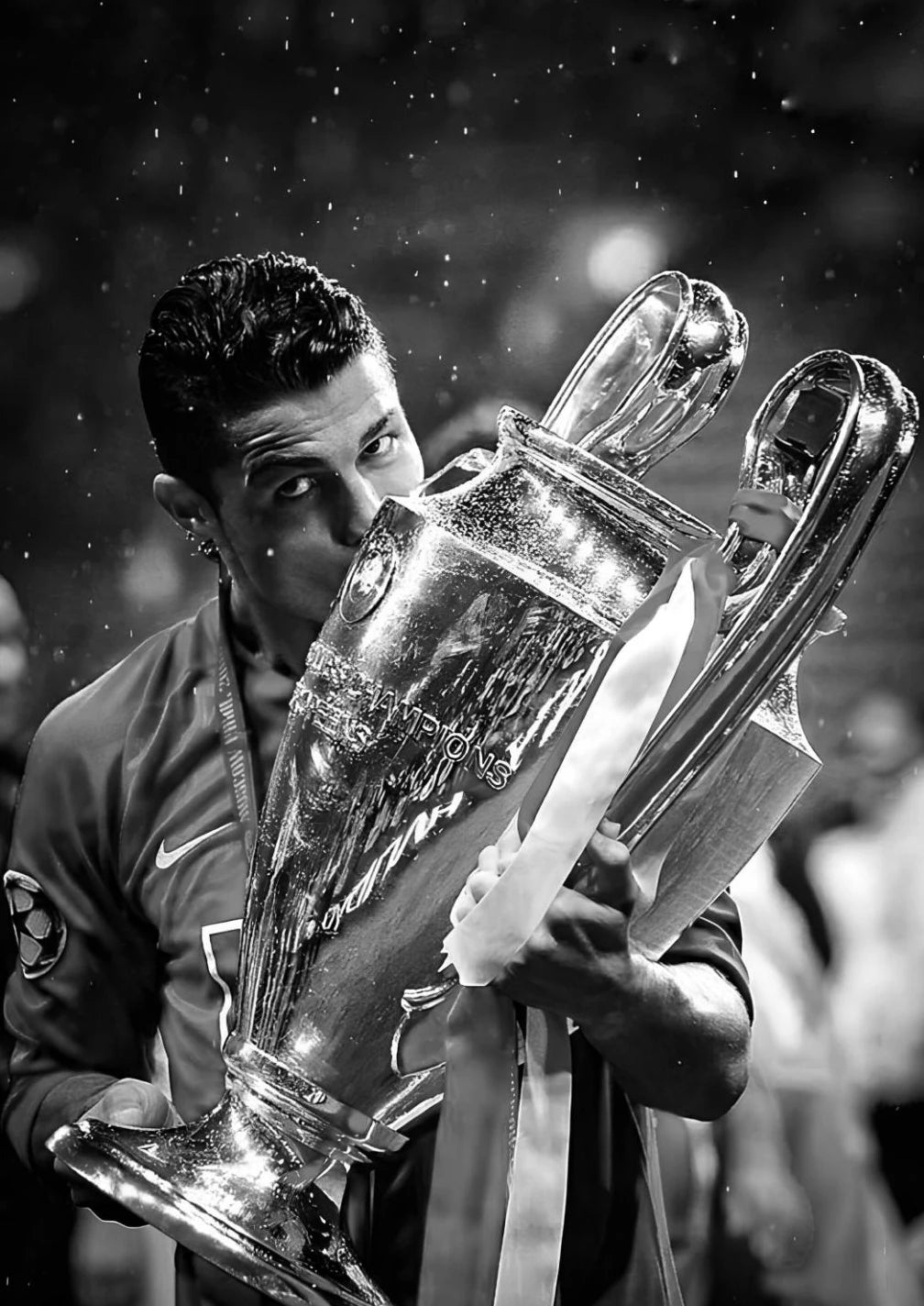 Póster Cristiano Blanco y Negro
