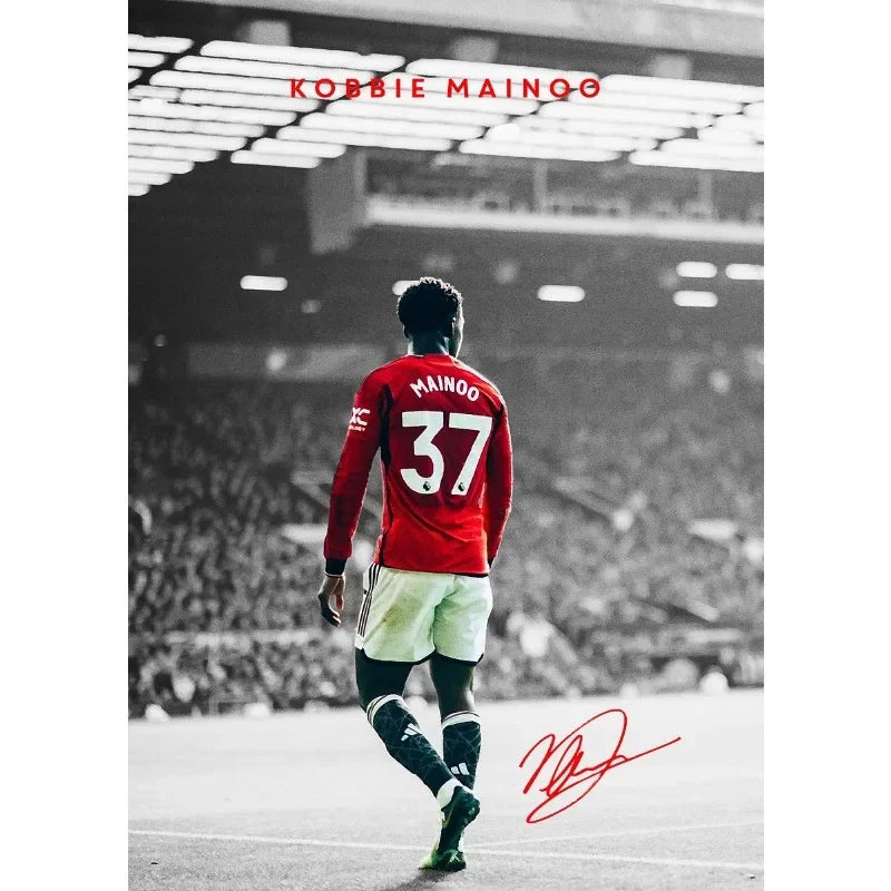 Footballer Portrait Poster