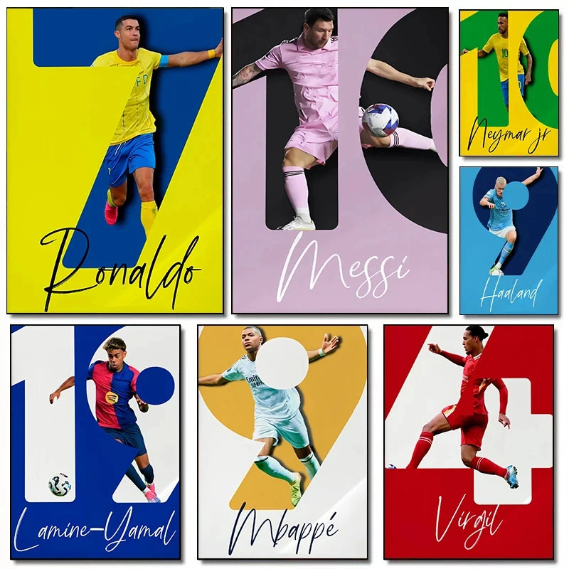 Póster Futbolistas Coloridos