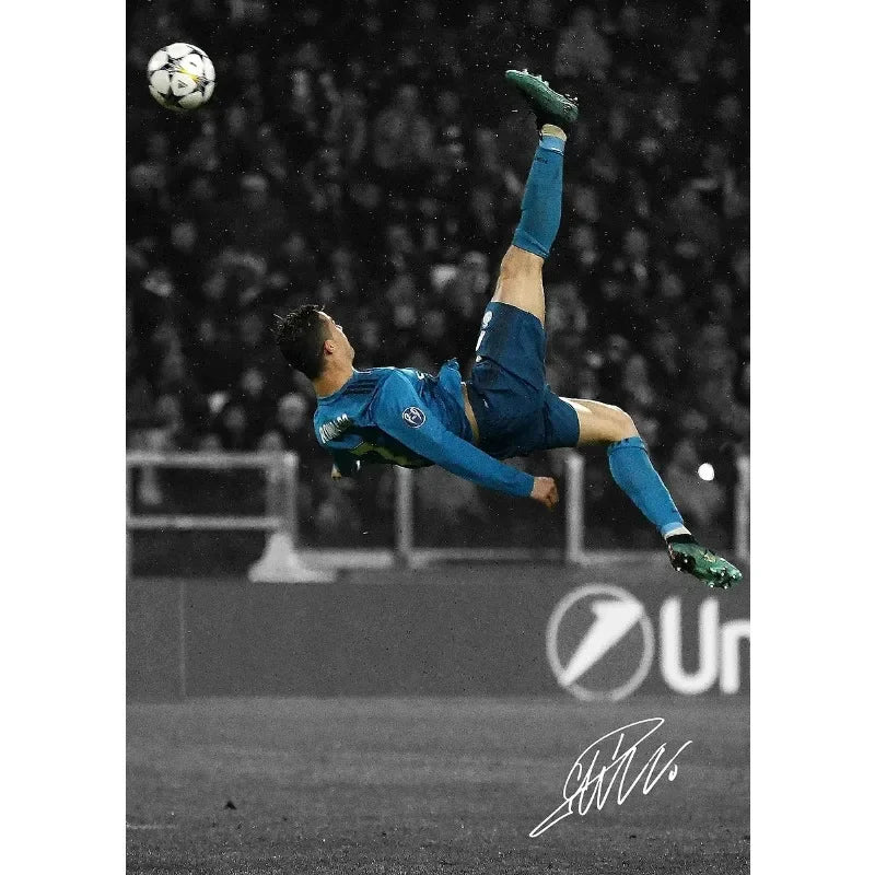 Footballer Portrait Poster